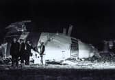 The remains of the cockpit of Clipper Maid of the Seas, Pan Am Flight 103, on Tundergarth Hill, Lockerbie, Scotland, on the night of 21 December 1988, photographed by Ian Rutherford, one of the first journalists at the scene. Picture Ian Rutherford © Ian Rutherford