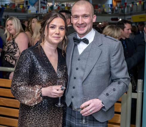 Anna and Jonathan Cordiner of Kayleigh's Wee Stars at the Million Pound Ball (Pic:Michal Wachucik)