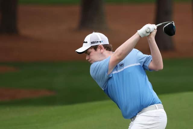 Bob MacIntyre in action during his Masters debut last year at Augusta National Golf Club. Picture: Kevin C. Cox/Getty Images.
