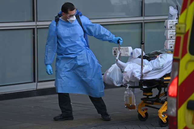 More people are now in hospital with coronavirus in Scotland than at any time during the pandemic, despite new infections falling to the lowest level in almost three weeks. (Photo by DANIEL LEAL-OLIVAS / AFP)