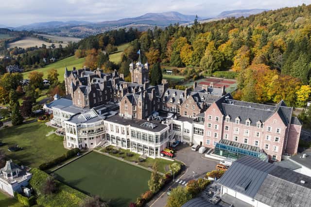 The historic Perthshire Crieff Hydro Hotel forms the heart of one of the most popular holiday resorts in Scotland.