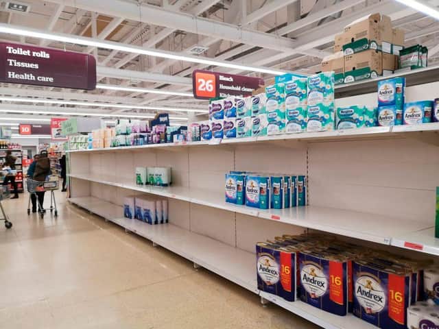 Coronavirus panic has sparked a run on toilet paper in countries around the world. Picture: Justin Tallis/AFP via Getty Images
