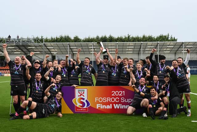Ayrshire Bulls are crowned FOSROC Super6 champions. (Photo by Ross Parker / SNS Group)