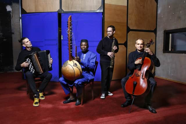 Vincent Peirani (accordion), Ballaké Sissoko (kora), Émile Parisien (sax) and Vincent Segal (cello)