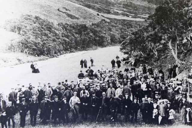 Locals who had gathered for the Cabrach picnic and games in the 1920s. Picture: Peter Jolly/Cabrach Trust