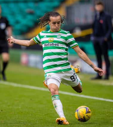 Celtic on-loan defender Diego Laxalt admits it could be "weird" after he faces parent club AC Milan (Photo by Craig Williamson / SNS Group)