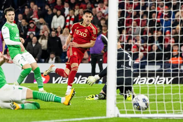 Bojan Miovski scored the only goal as the Dons edged out Hibs in last month's Viaplay Cup semi-final.