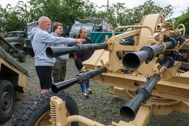 Visitors explore the exhibits at Military Museum Scotland PIC: Mike Wilkinson
