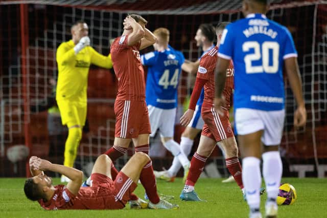 Ylber Ramadani and his Aberdeen team-mates were left floored by Rangers' late comeback victory on Tuesday.
