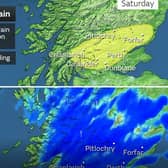A weather warning is in place for parts of Scotland