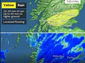 A weather warning is in place for parts of Scotland