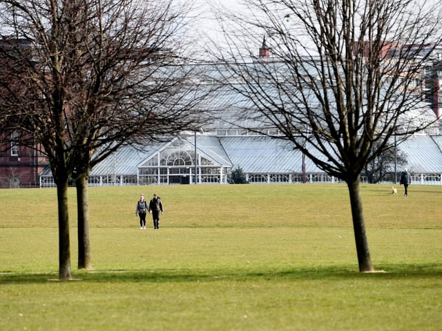 Here was the scene at Glasgow Green as Scotland adapted to the first day of coronavirus lockdown. Picture: John Devlin