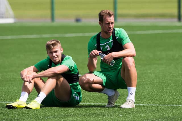 Former Hibs team-mates Fraser Murray and Steven Whittaker have made a positive impact at Dunfermline this season. Photo by Paul Devlin/SNS Group