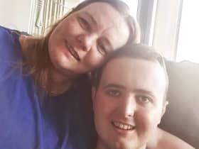 Jordan with mum, and full-time carer, Maria.