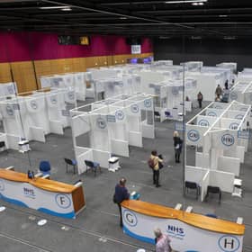 The EICC when it was first used as a mass vaccination centre. Picture: Andy O'Brien