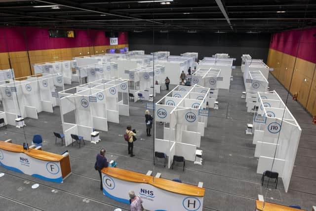 The EICC when it was first used as a mass vaccination centre. Picture: Andy O'Brien