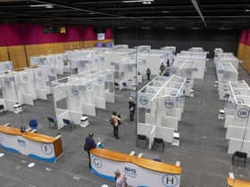 The EICC when it was first used as a mass vaccination centre. Picture: Andy O'Brien