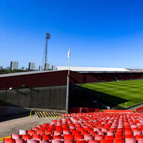 Aberdeen host BK Hacken at a sold-out Pittodrie Stadium in the Europa League play-off 2nd leg.  (Photo by Craig Foy / SNS Group)