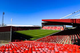 Aberdeen host BK Hacken at a sold-out Pittodrie Stadium in the Europa League play-off 2nd leg.  (Photo by Craig Foy / SNS Group)