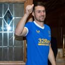 Aaron Ramsey pictured outside Ibrox after completing his loan move to Rangers on transfer deadline day. (Photo by Ross MacDonald / SNS Group)
