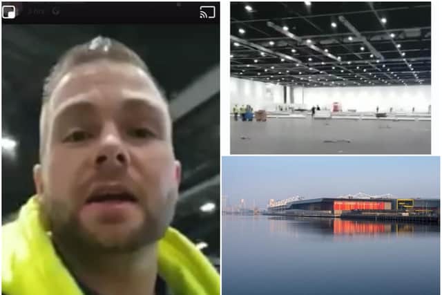 Alex Woodside's video gives an insight to the scale of the ExCel Centre which will become NHS Nightingale.