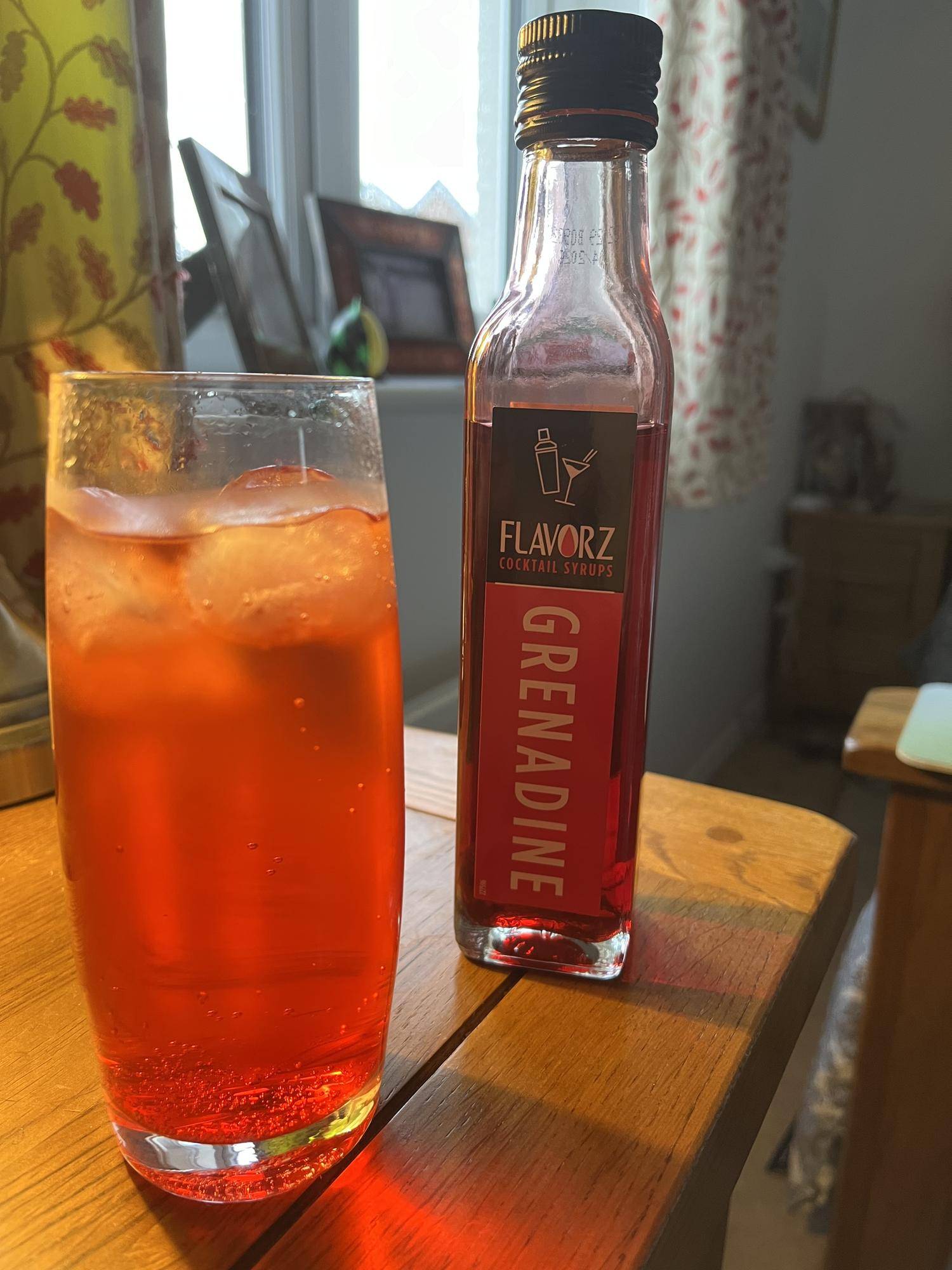 Grenadine makes a great diabolo but you can get creative and try all sorts with lemonade