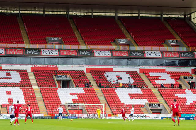 300 homes fans will be allowed into Pittodrie on Saturday to see Aberdeen play Kilmarnock.