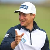 Calum Hill reacts on the 14th hole during the first round of the Hero Open at Fairmont St Andrews. Picture: Andrew Redington/Getty Images.