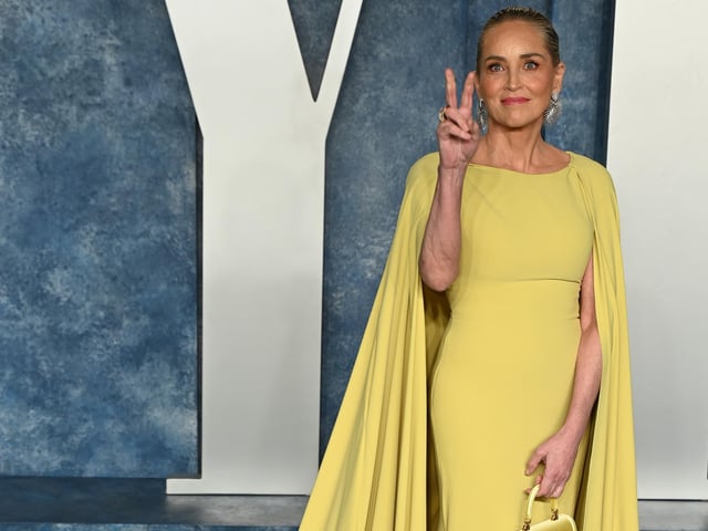 Sharon Stone attending the Vanity Fair Oscar Party held at the Wallis Annenberg Center for the Performing Arts in Beverly Hills, Los Angeles