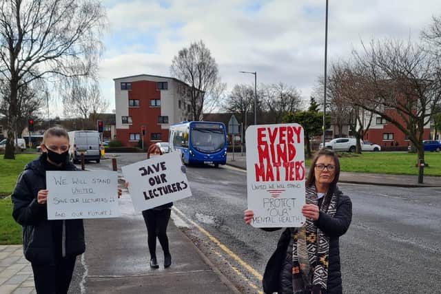 Further education college lecturers have been on strike since March 25.