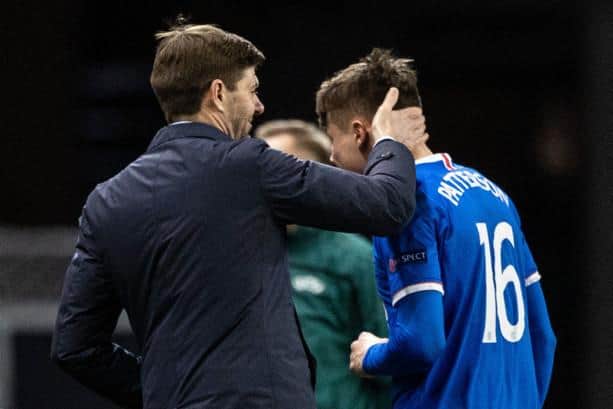 Gerrard gave Nathan Patterson his Rangers debut. (Photo by Craig Williamson / SNS Group)