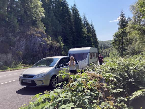 The Moffat family caravan, ready for fresh adventures. Picture: Pamela Moffat
