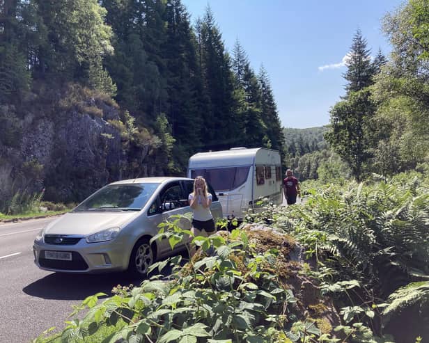 The Moffat family caravan, ready for fresh adventures. Picture: Pamela Moffat
