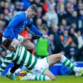 Rangers' John Lundstram and Celtic's Matt O'Riley tussle during the recent Premiership match between the Old Firm rivals.  (Photo by Alan Harvey / SNS Group)