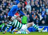 Rangers' John Lundstram and Celtic's Matt O'Riley tussle during the recent Premiership match between the Old Firm rivals.  (Photo by Alan Harvey / SNS Group)