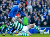 Rangers' John Lundstram and Celtic's Matt O'Riley tussle during the recent Premiership match between the Old Firm rivals.  (Photo by Alan Harvey / SNS Group)