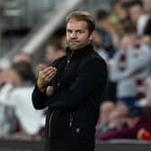 Hearts' manager Robbie Neilson on the touchline during the 1-0 defeat to Kilmarnock at Tynecastle. (Photo by Ross Parker / SNS Group)