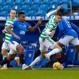 Celtic's Nir Bitton (right), holds off Rangers' Alfredo Morelos during he derby defeat for Neil Lennon's men last Saturday. Peter Grant says it is that outcome, rather than the specifics of the club's Dubai winter training camp, that have clouded judgements for many over the  legitimacy of the trip. (Photo by Alan Harvey / SNS Group)