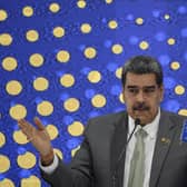 President of Venezuela, Nicolas Maduro, speaks during a press conference on the day after Venezuelans voted in the referendum about the border conflict with neighbouring country Guyana at the weekend.