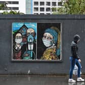 Coronavirus art in Glasgow