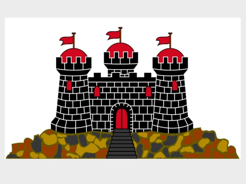 This is the heraldic flag derived from the arms of Edinburgh Council, its use dates back to 1732.