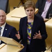 Nicola Sturgeon addresses Holyrood from the back benches during the debate on the 2023 -24 Programme for Government at the Scottish Parliament last September (Picture: eff J Mitchell/Getty Images)
