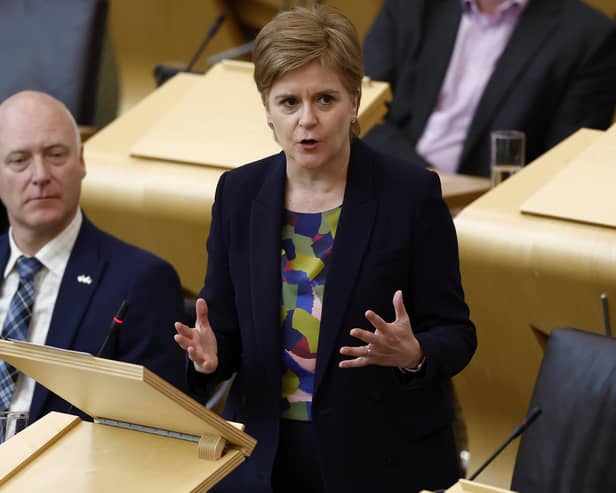 Nicola Sturgeon addresses Holyrood from the back benches during the debate on the 2023 -24 Programme for Government at the Scottish Parliament last September (Picture: eff J Mitchell/Getty Images)