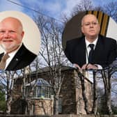 The home of Scottish National Party (SNP) treasurer Colin Beattie in Dalkeith, pictured, and Peter Murrell.
