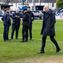 Rangers manager Phillipe Clement inspects the Dens Park pitch (Photo by Alan Harvey / SNS Group)