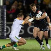 Glasgow Warriors captain Stafford McDowall on the attack against Northampton Saints during the Investec Champions Cup match at Scotstoun. Northampton won 28-19. (Photo by Craig Williamson / SNS Group)