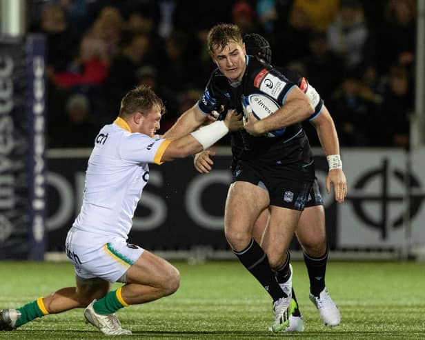 Glasgow Warriors captain Stafford McDowall on the attack against Northampton Saints during the Investec Champions Cup match at Scotstoun. Northampton won 28-19. (Photo by Craig Williamson / SNS Group)