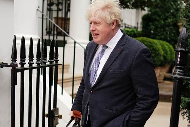 Former prime minister Boris Johnson refused to answer questions about his evidence on Tuesday morning.