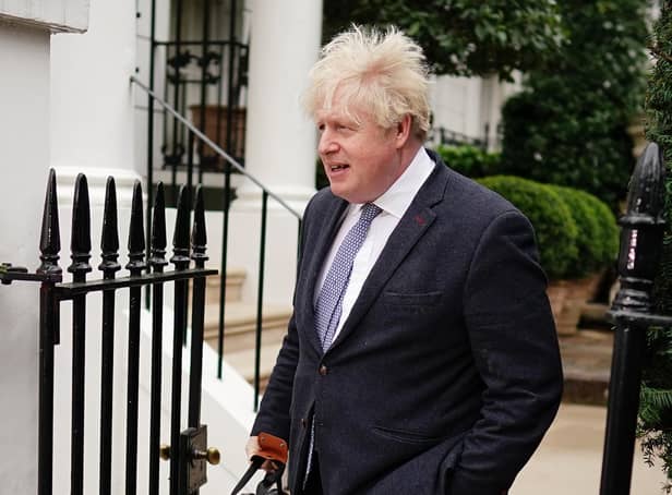 Former prime minister Boris Johnson refused to answer questions about his evidence on Tuesday morning.