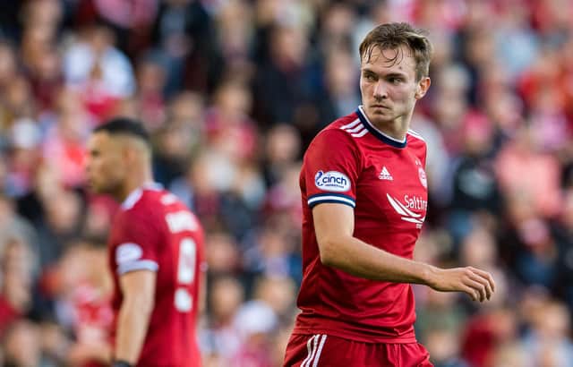 Aberdeen's Ryan Hedges is sidelined by injury.